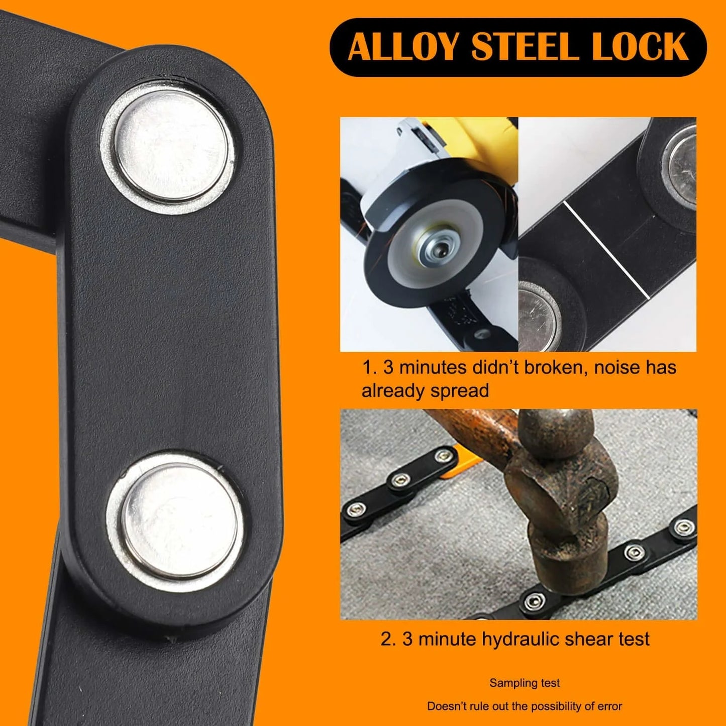New Folding Lock Bicycle Lock High Security 85 Cm Long Bicycle Folding Lock with Bracket and 3 Keys, E Scooter Lock for Bike