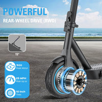 Electric Scooter for Adults - 500W Motor 10" Air Tires Portable Commuting Scooter
