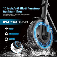Electric Scooter for Adults - 500W Motor 10" Air Tires Portable Commuting Scooter