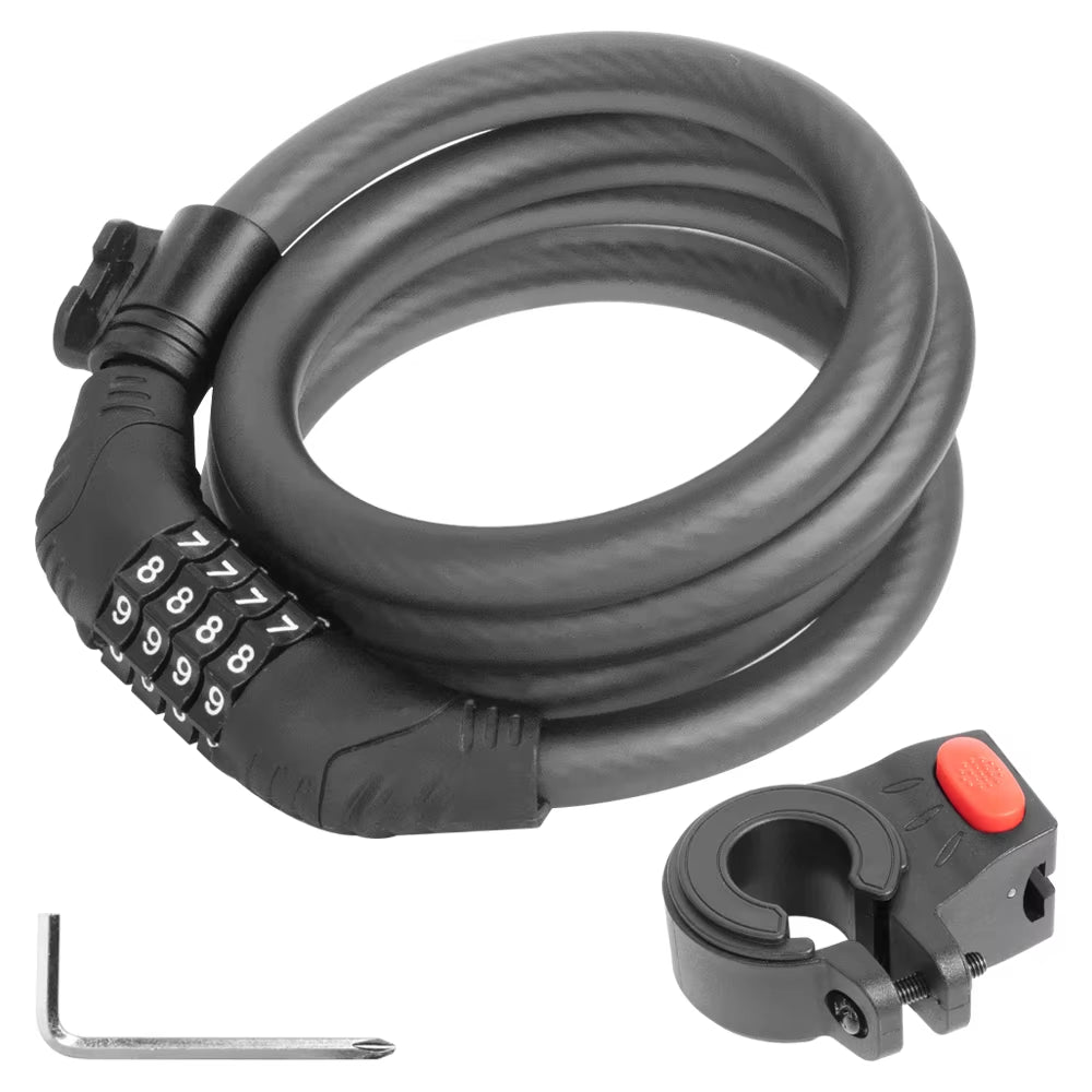 Electric Scooter Lock 4-Digit Combination Lock for Xiaomi M365/Pro2/For Gxl/For Ninebot Anti-Theft Ideal 12 Steel Cables Locks