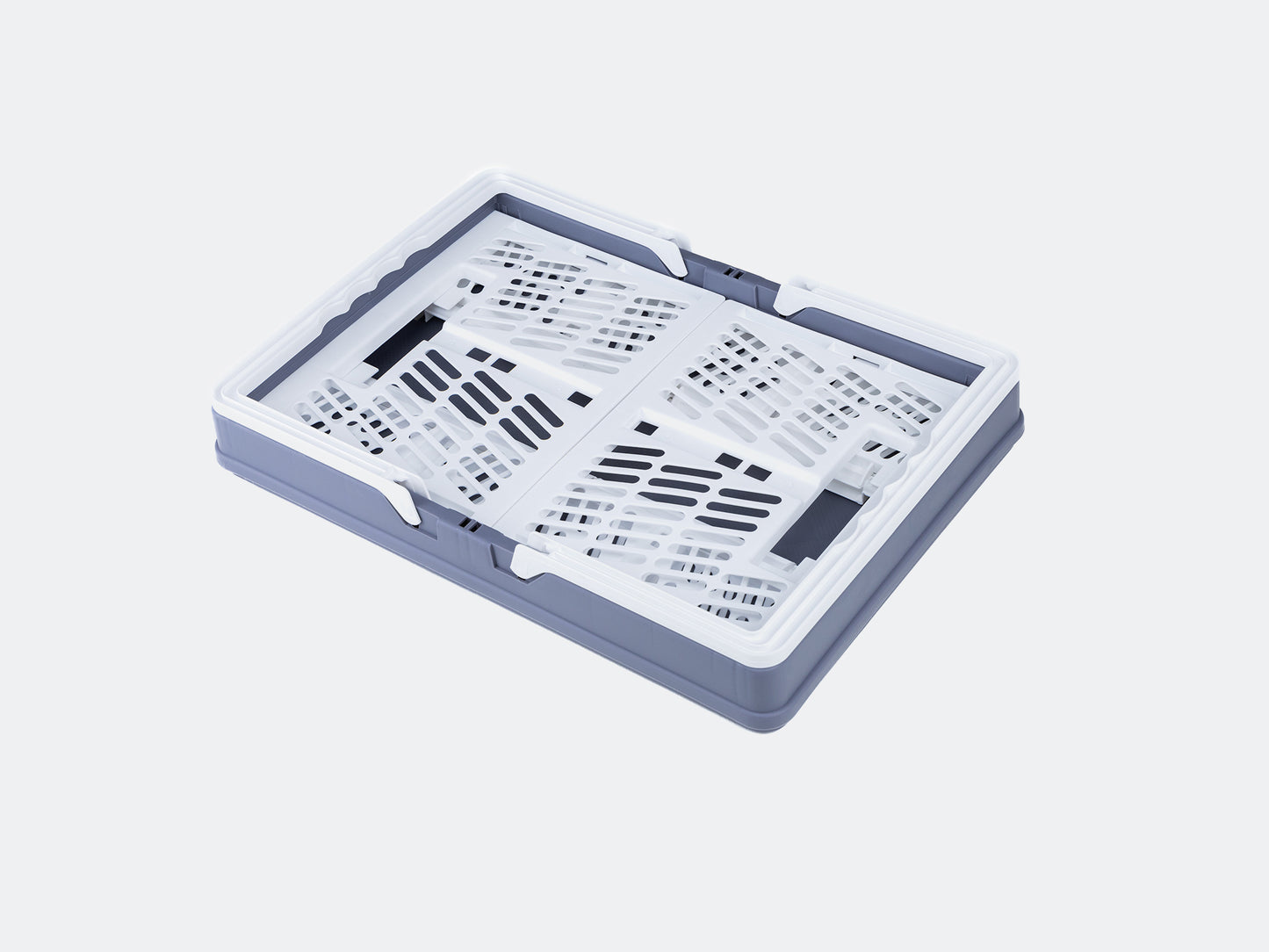 Velowave_White and gray basket on a light gray background