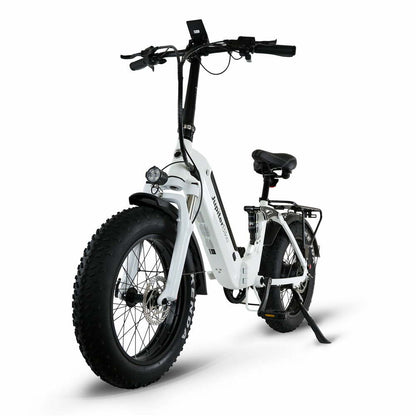 JupiterBikes_White Defiant ST electric bike on a white background