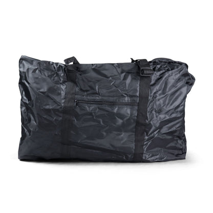 JupiterBikes_Black travel bag with zippers on a white background