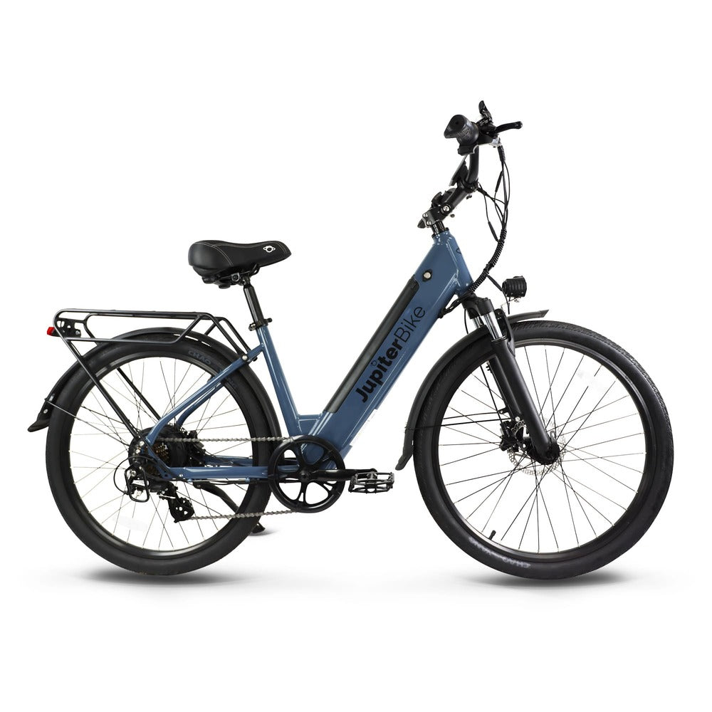 JupiterBike_Navy blue Journey electric bicycle on a white background