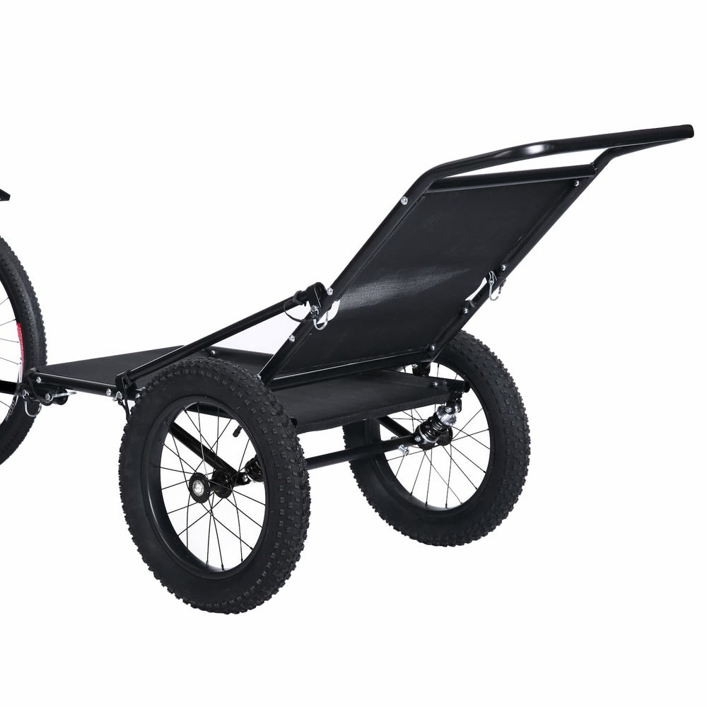 JupiterBikes_Black bicycle trailer on a white background
