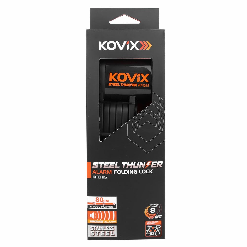Jupiter_Kovix Steel Thunder alarm folding lock packaging on a white background