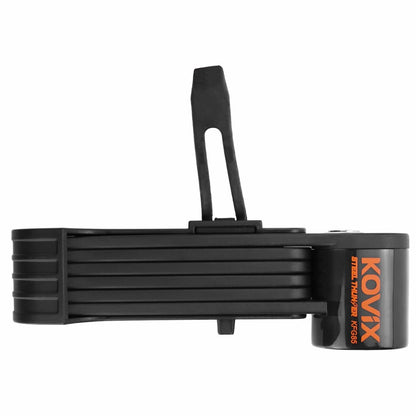 Jupiter_Black bike lock & alarm with a visible brand logo on a white background