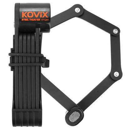 Jupiter_Black bike lock & alarm with KOVIX branding on a white background