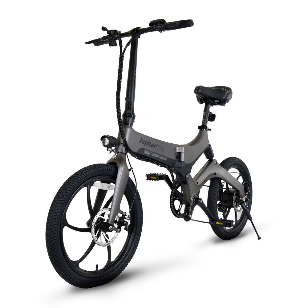 Jupiter_Discovery x7_Gray electric bike with black seat on a white background