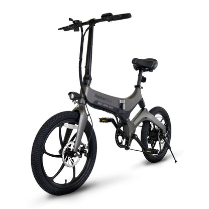 Jupiter_Discovery x7_Gray electric bike with black seat on a white background