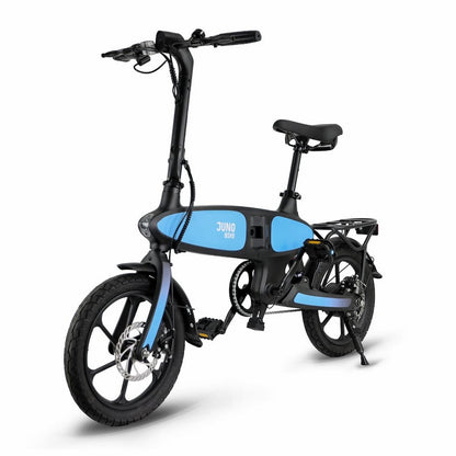 JupiterBikes_Black and blue Riptide electric bike on a white background