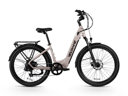 Velowave Breeze T electric bike in Beige, side view