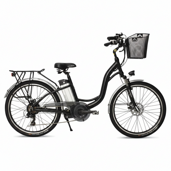 350W Electric Beach Cruiser Electric Bike, Black