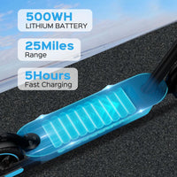 Electric Scooter for Adults - 500W Motor 10" Air Tires Portable Commuting Scooter