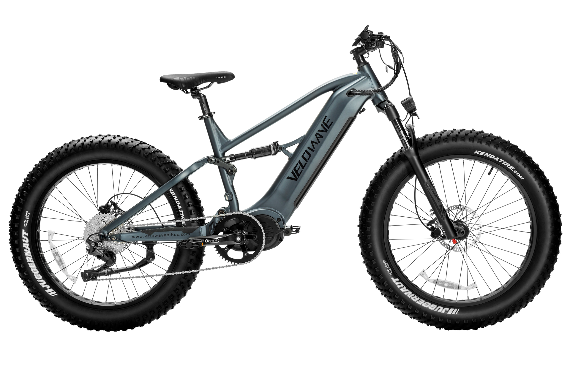 velowave_Dark Blue fat-tire electric bicycle with large wheels – BrawnyXM