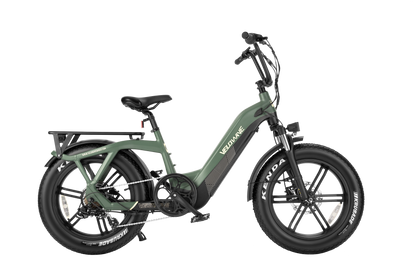 velowave_Green Pony electric bicycle on a white background