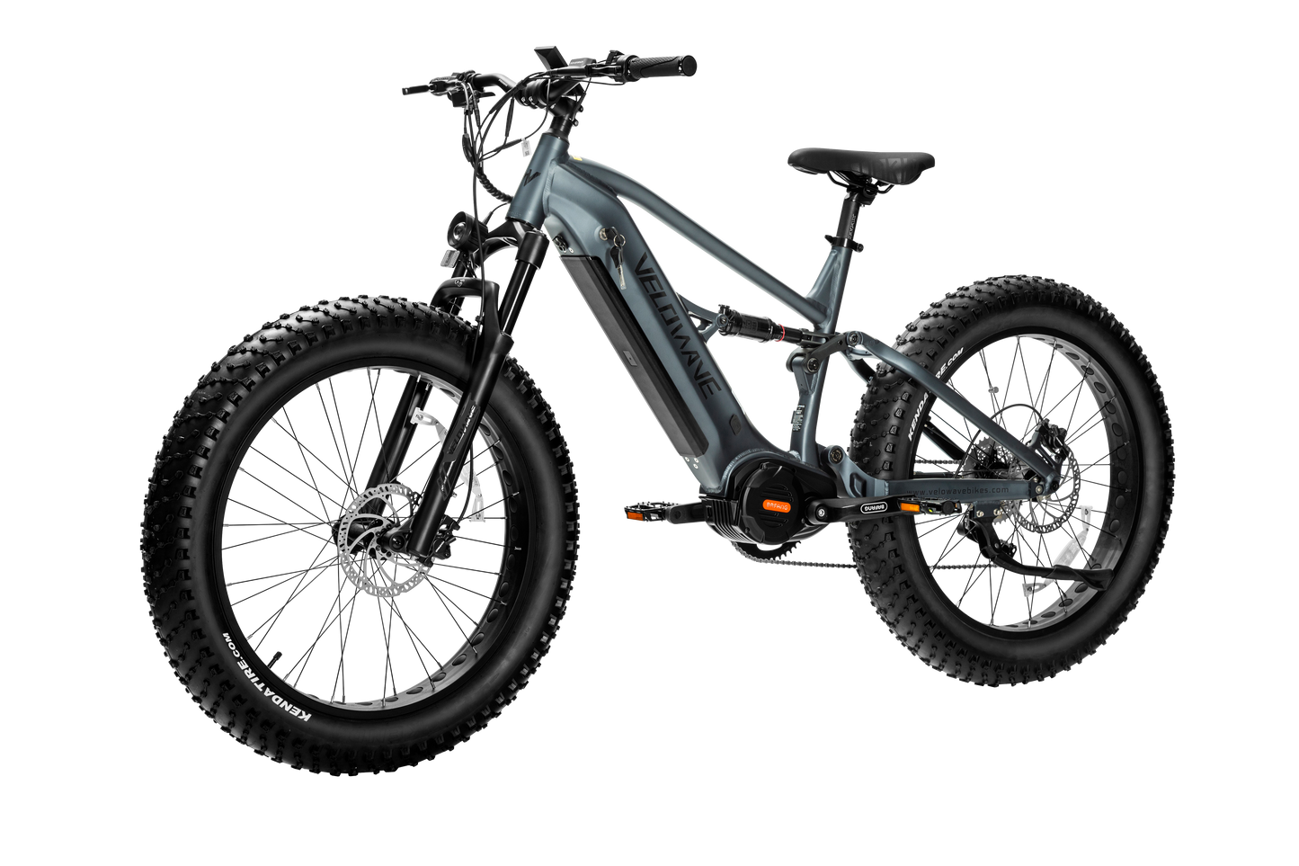 velowave_Dark Blue Electric bike with thick tires – BrawnyXM