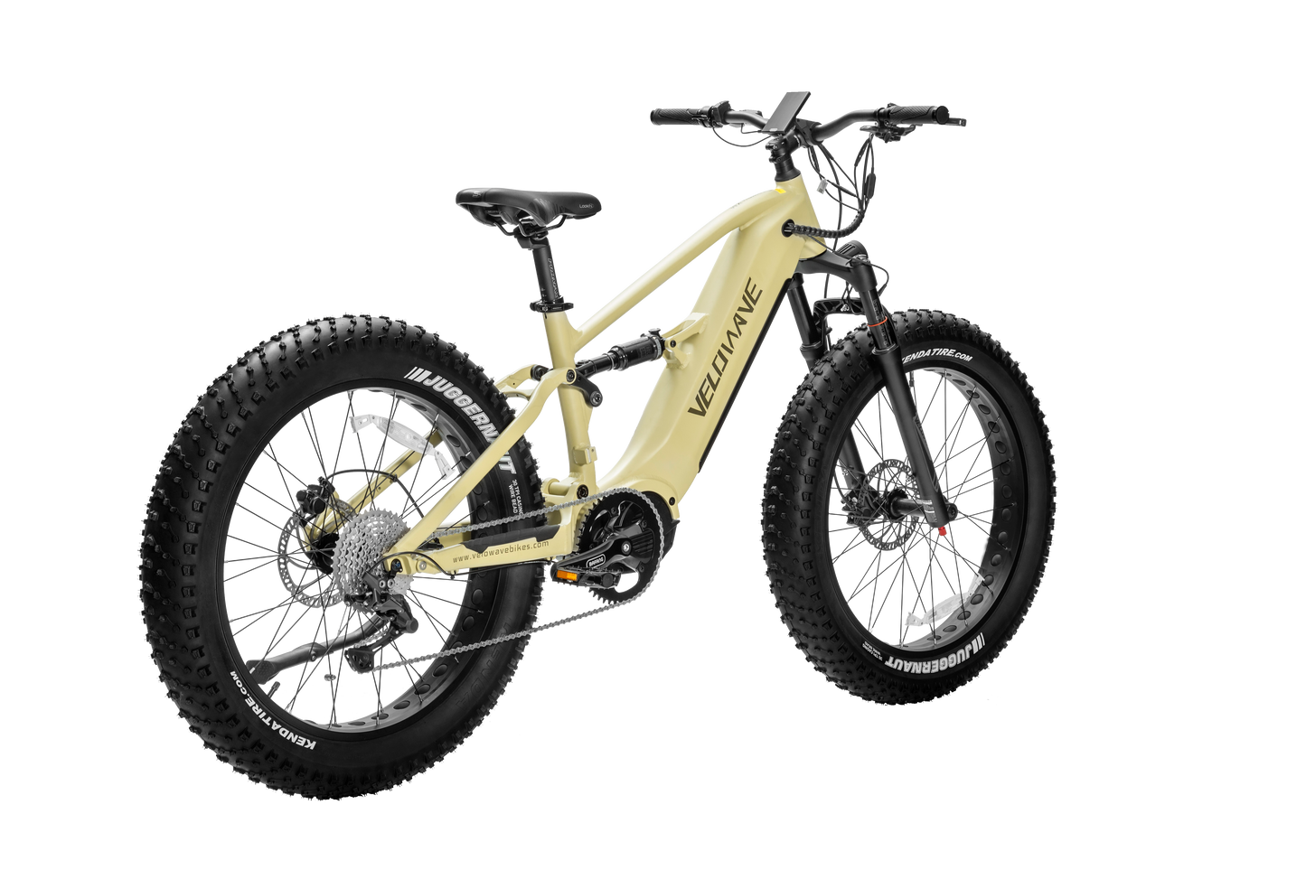 velowave_Olive green electric bike with black components – BrawnyXM