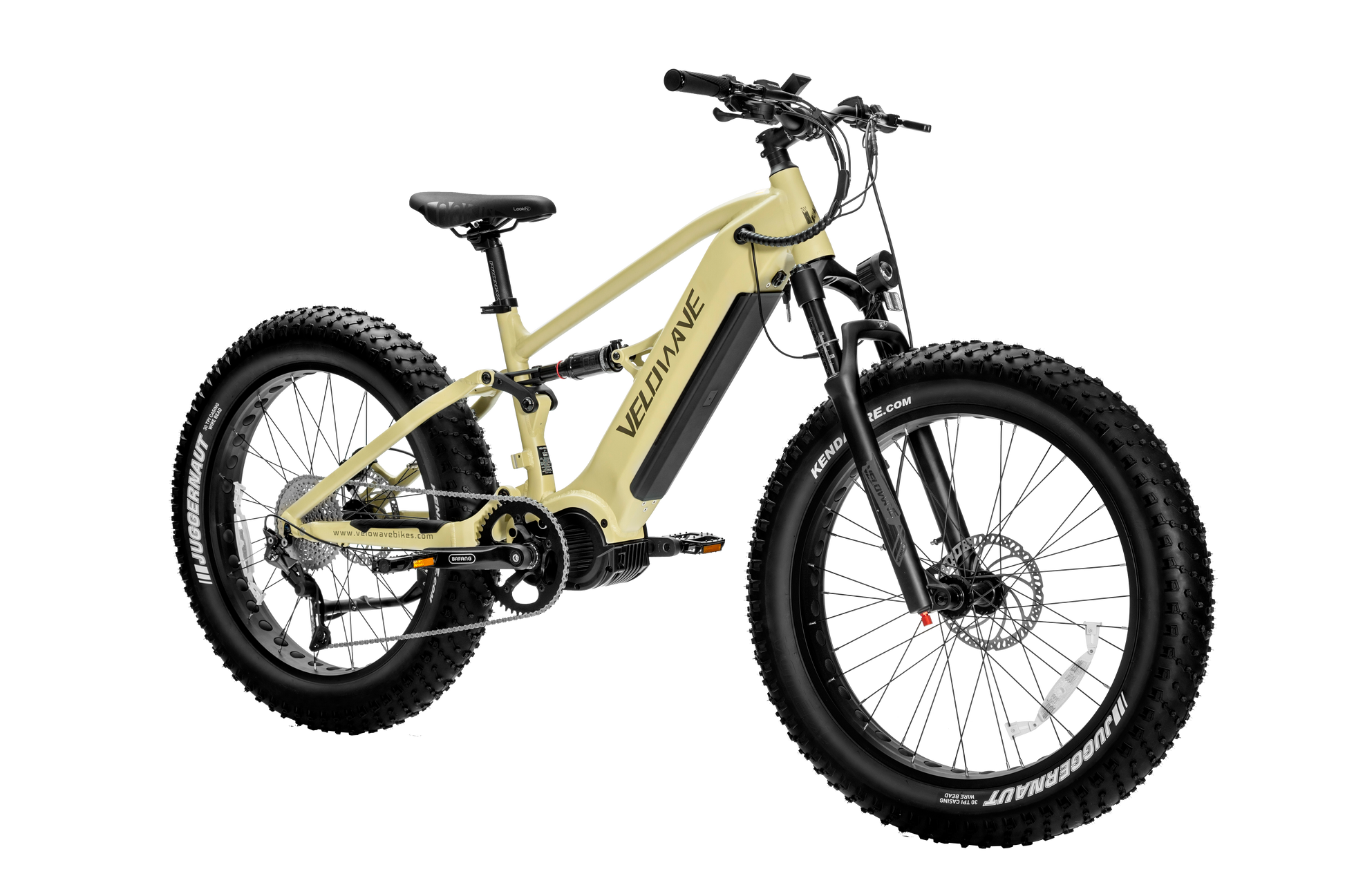 velowave_Olive Green electric bike with black components – BrawnyXM