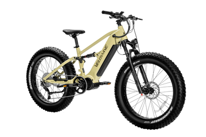 velowave_Olive Green electric bike with black components – BrawnyXM
